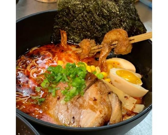 Spicy Ichi Bang (Personal Japan Hottest Ramen) + Free 2 Pc Fried Gyoza.