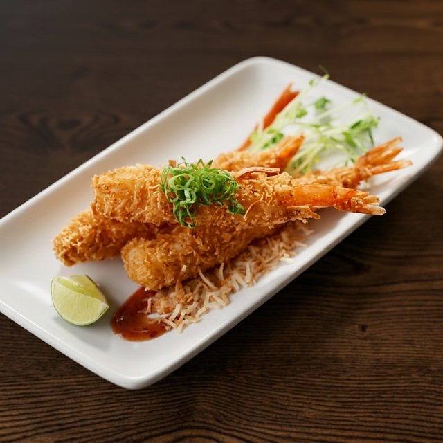 Torpedo Coconut Shrimp Tempura.
