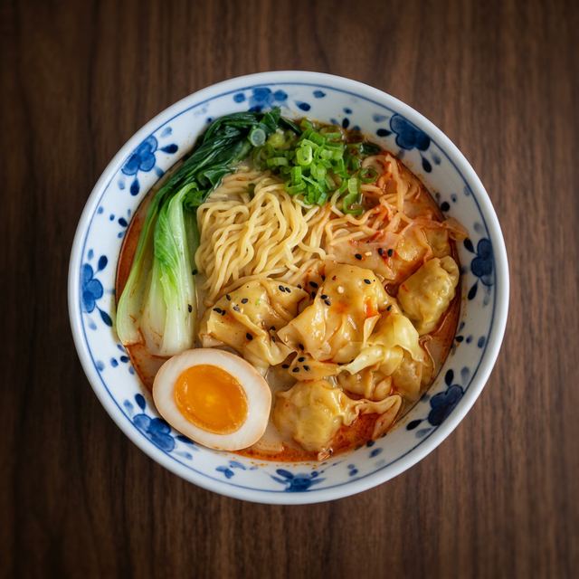 Spicy Shrimp Wonton Ramen.